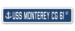 USS Monterey Cg 61 Street Vinyl Decal Sticker