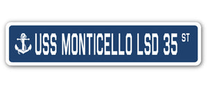 USS Monticello Lsd 35 Street Vinyl Decal Sticker