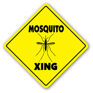 Mosquito Crossing Vinyl Decal Sticker