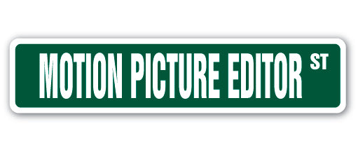 Motion Picture Editor Street Vinyl Decal Sticker