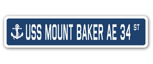 USS Mount Baker Ae 34 Street Vinyl Decal Sticker