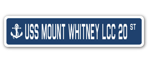 USS Mount Whitney Lcc 20 Street Vinyl Decal Sticker