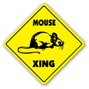 Mouse Crossing Vinyl Decal Sticker