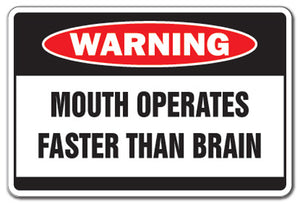 Mouth Operates Faster Vinyl Decal Sticker