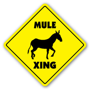 Mule Crossing Vinyl Decal Sticker