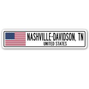 Nashville-davidson, Tn, United States Street Vinyl Decal Sticker