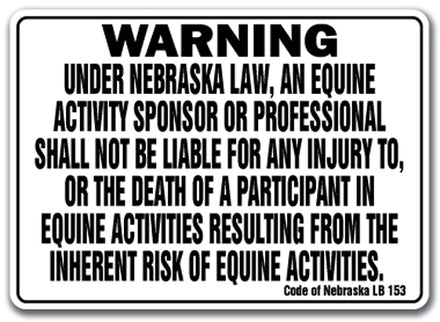 NEBRASKA Equine Sign