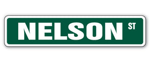 NELSON Street Sign