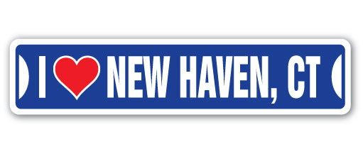 I LOVE NEW HAVEN, CONNECTICUT Street Sign