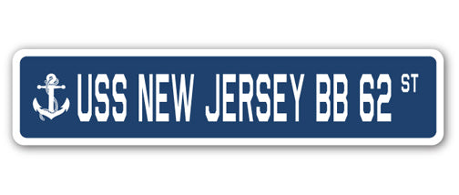 USS New Jersey Bb 62 Street Vinyl Decal Sticker