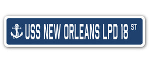 USS New Orleans Lpd 18 Street Vinyl Decal Sticker