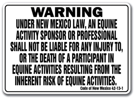 NEW MEXICO Equine Sign
