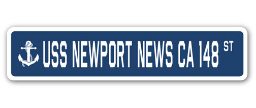 USS Newport News Ca 148 Street Vinyl Decal Sticker