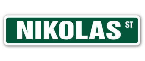 NIKOLAS Street Sign