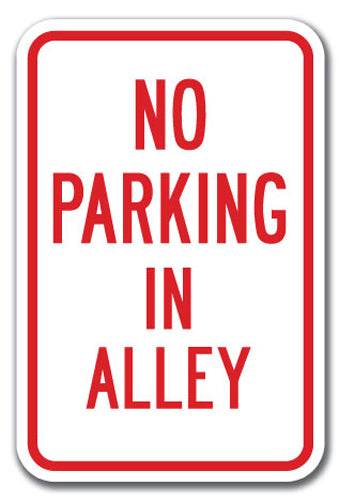 No Parking In Alley