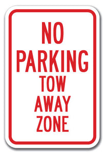 No Parking Tow Away Zone