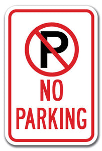 No Parking with ''P'' No Parking symbol
