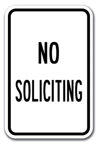 No Soliciting