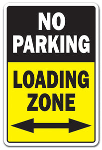 No Parking Loading Zone Vinyl Decal Sticker