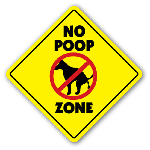 No Poop Zone Vinyl Decal Sticker