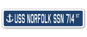 USS Norfolk Ssn 714 Street Vinyl Decal Sticker