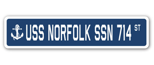 USS Norfolk Ssn 714 Street Vinyl Decal Sticker