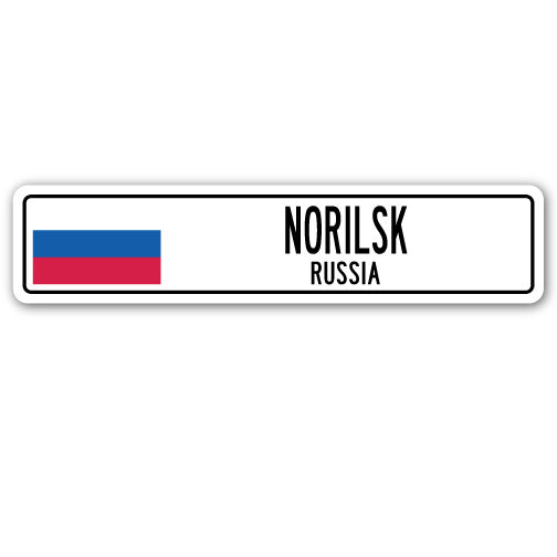 NORILSK, RUSSIA Street Sign