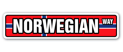 Norwegian Flag Street Vinyl Decal Sticker