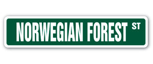 Norwegian Forest Street Vinyl Decal Sticker