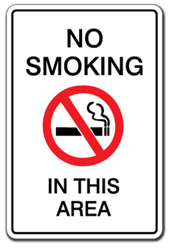 No Smoking In This Area Vinyl Decal Sticker