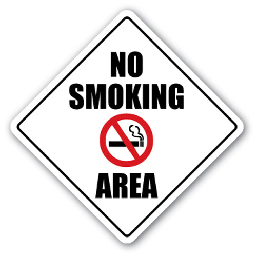 No Smoking Zone Vinyl Decal Sticker