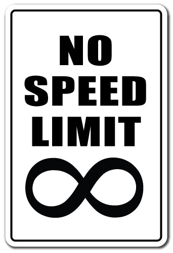 No Speed Limit Vinyl Decal Sticker
