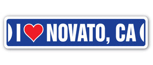 I Love Novato, California Street Vinyl Decal Sticker