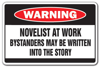 Novelist At Work Vinyl Decal Sticker