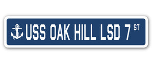 USS Oak Hill Lsd 7 Street Vinyl Decal Sticker