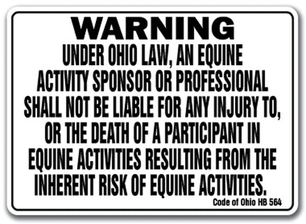 OHIO Equine Sign