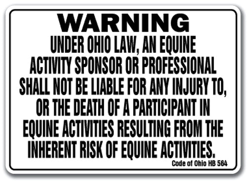 OHIO Equine Sign