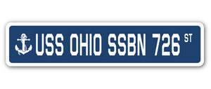 USS Ohio Ssbn 726 Street Vinyl Decal Sticker