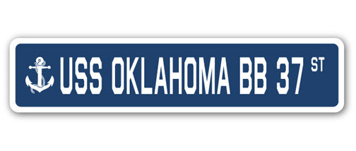 USS Oklahoma Bb 37 Street Vinyl Decal Sticker