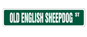 Old English Sheepdog Street Vinyl Decal Sticker