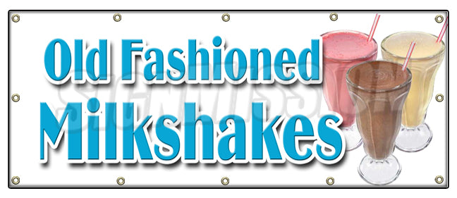 Old Fashioned Milkshakes Banner