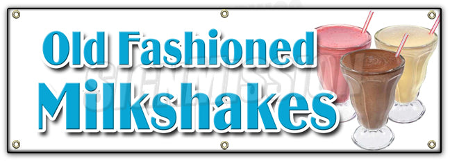 Old Fashioned Milkshakes Banner