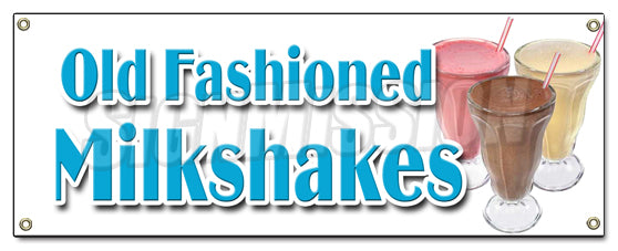 Old Fashioned Milkshakes Banner