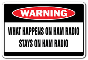 What Happens On Ham Radio Stays On Ham Radio Vinyl Decal Sticker