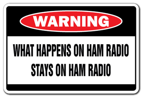 What Happens On Ham Radio Stays On Ham Radio Vinyl Decal Sticker