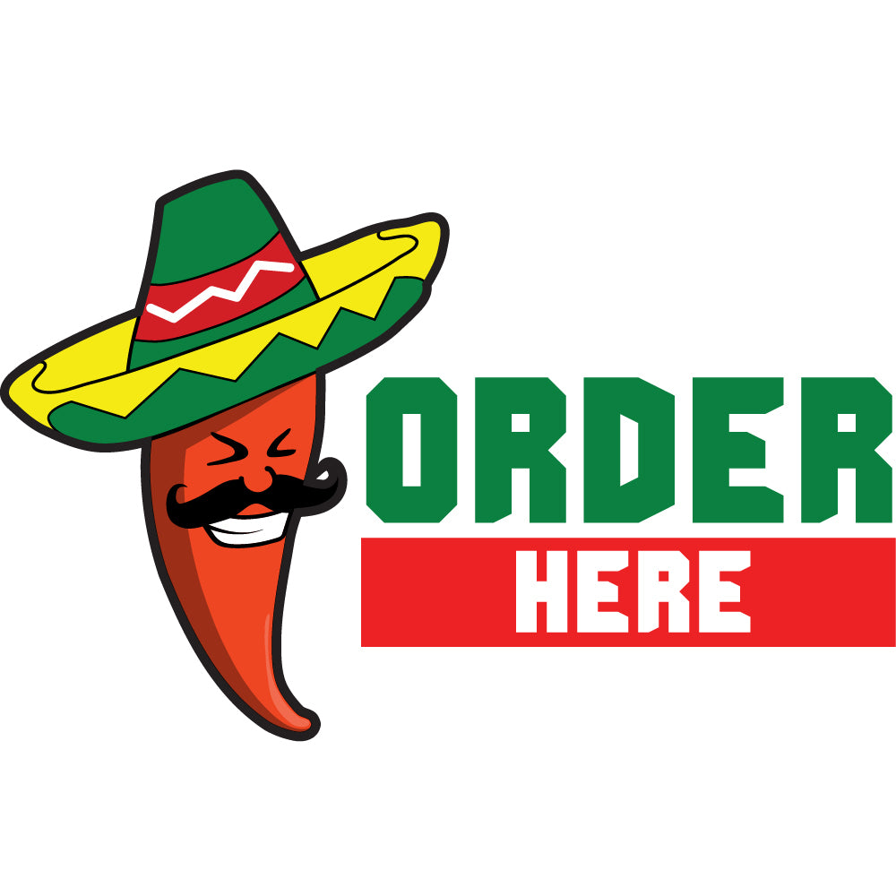 Order Here Die Cut Decal