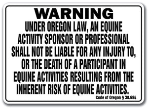 OREGON Equine Sign