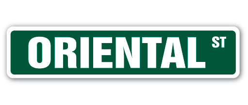 ORIENTAL Street Sign