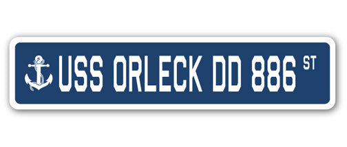 USS Orleck Dd 886 Street Vinyl Decal Sticker