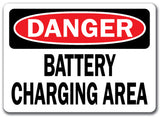 Danger Sign - Battery Charging Area